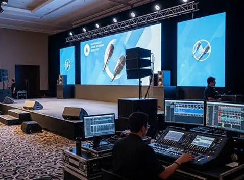 Budget LED Video Walls – 4K & HD High-resolution LED video wall showing 4K graphics