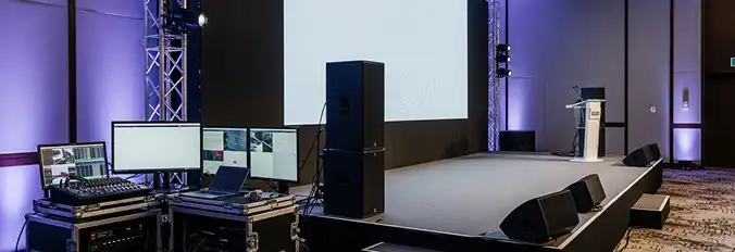 corporate keynote stage with AV rental equipment corporate keynote stage with AV rental equipment